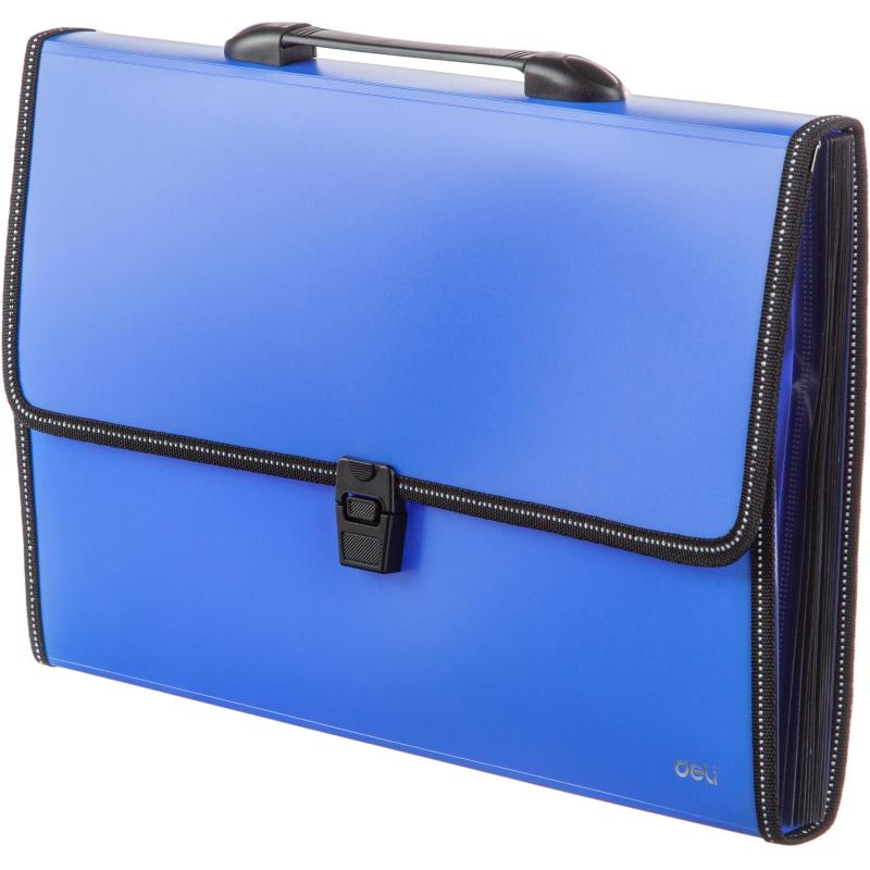 Папка-портфель Deli, А4+, 13 отдел, цвет в асс EB40602