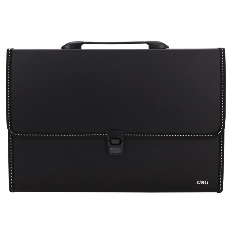 Папка-портфель Deli, А4+, 13 отдел, цвет в асс EB40602