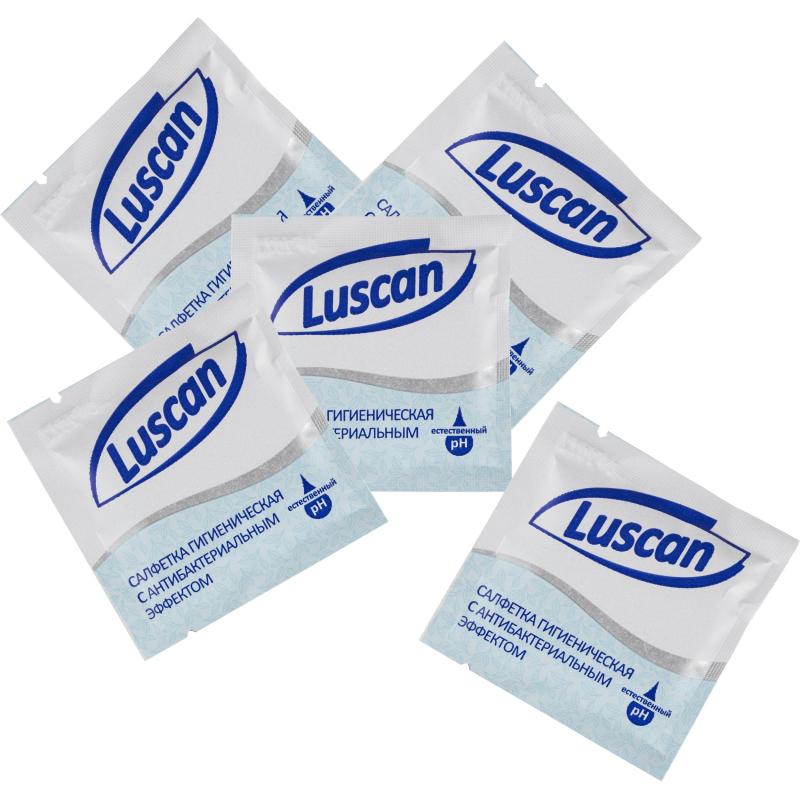 Салфетки влажные Luscan антибактериальные в саше 15х17см 1000шт/уп