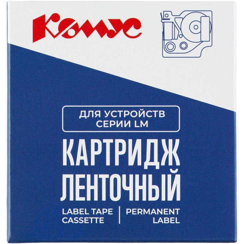 Картридж Комус-D-S0720730/40918 (черный на желтом ,9мм/7м) для LM