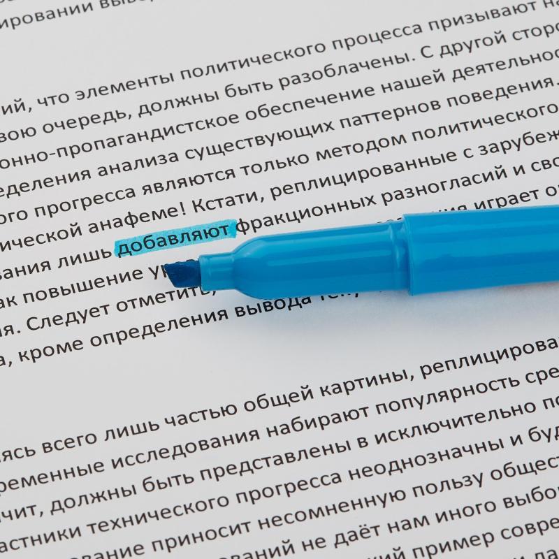 Маркер текстовыделитель голубой 1-3,9мм