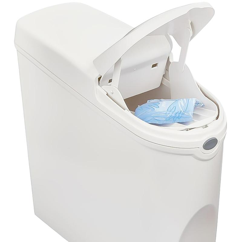 Ведро мусорное с педалью Luscan Slim 20 л, белое, пластик