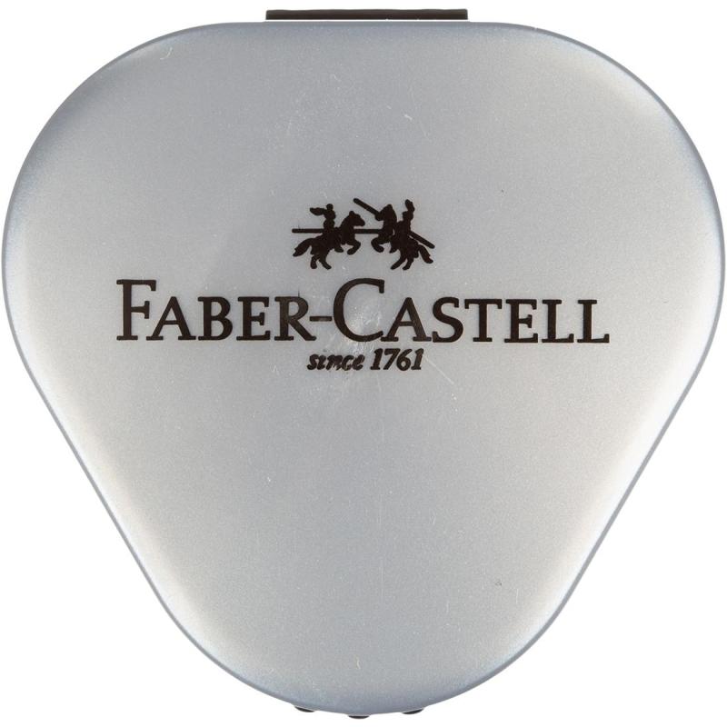 Точилка Faber-Castell Trio Grip 2001, 3 отверстия,2 контейнера,серая183800