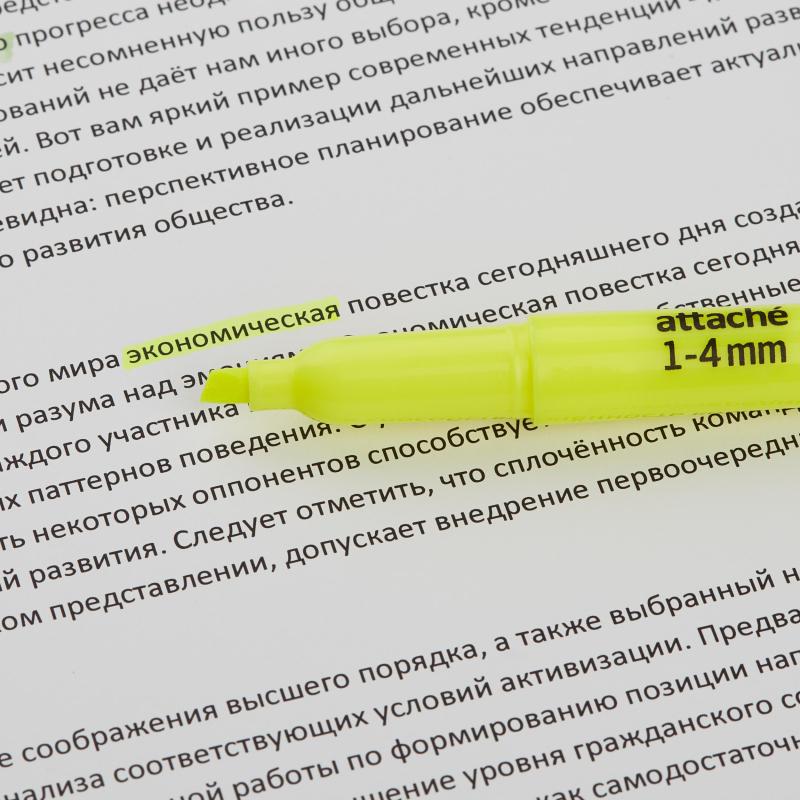 Маркер текстовыделитель желтый 1-3,9мм