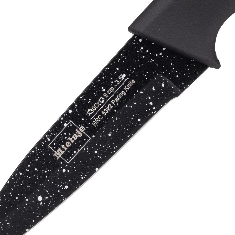 Нож для чистки овощей Santoku 9 см. рукоять Soft Touch, Mielaje 81109