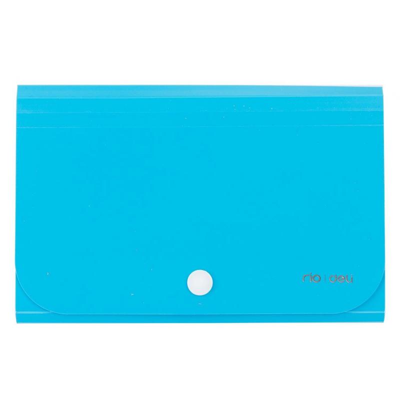 Папка органайзер Vivid на кнопке горизонтА6 12отдел РР 0,6мм  ассортимE5561