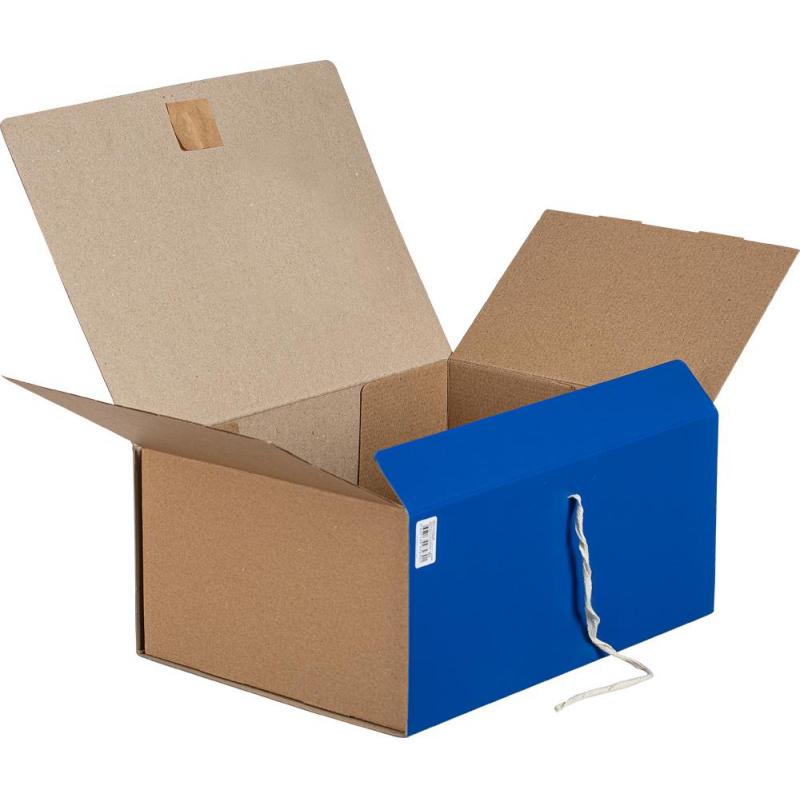 Папка архивная с завязками 150мм БВ,синий