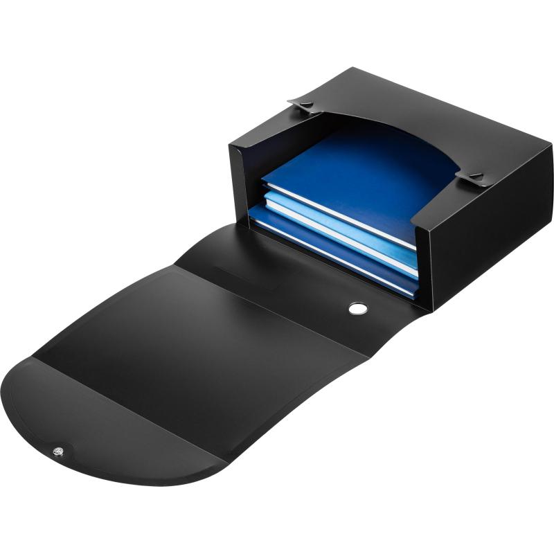 Короб архивный на кнопке Attache 120 мм пластик,черная полоска