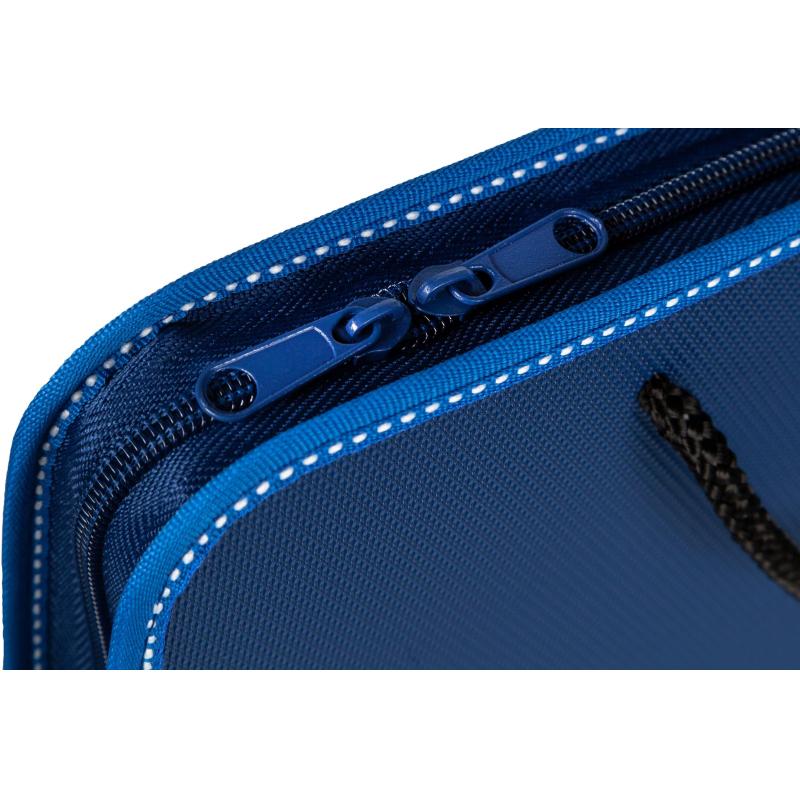 Папка-портфель на молнии синий с ручками