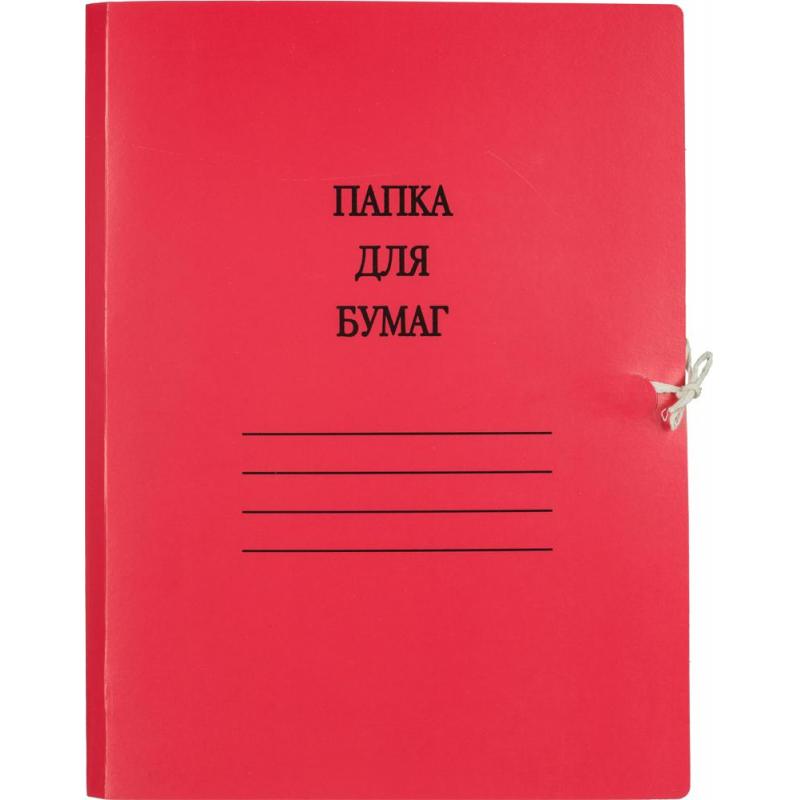 Папка с завязками Дело 300гр/м2 мелованный 4 цвета, 20 шт/уп