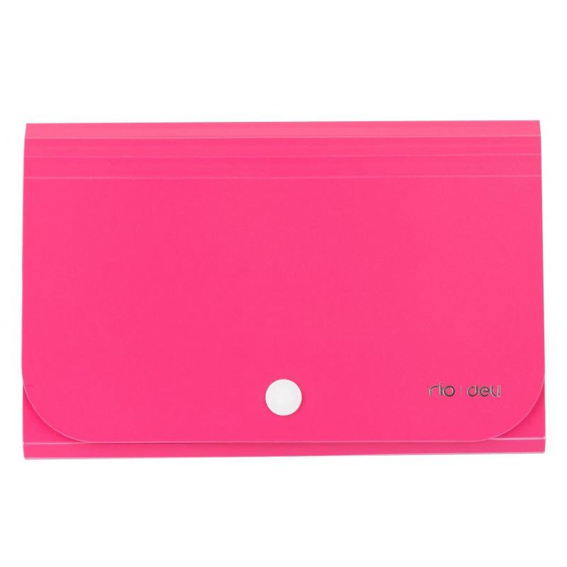 Папка органайзер Vivid на кнопке горизонтА6 12отдел РР 0,6мм  ассортимE5561