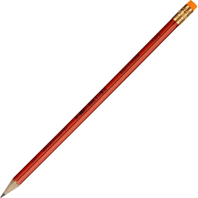 Карандаш чернографитный KOH-I-NOOR 1372 ORIENTAL HB с ластиком Чехия