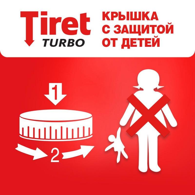 Средство для прочистки труб TIRET TURBO гель, 1л