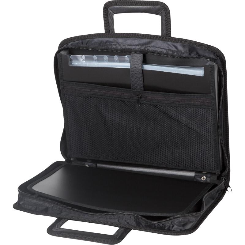 Папка-портфель с выдвижными ручками, черный, Комус