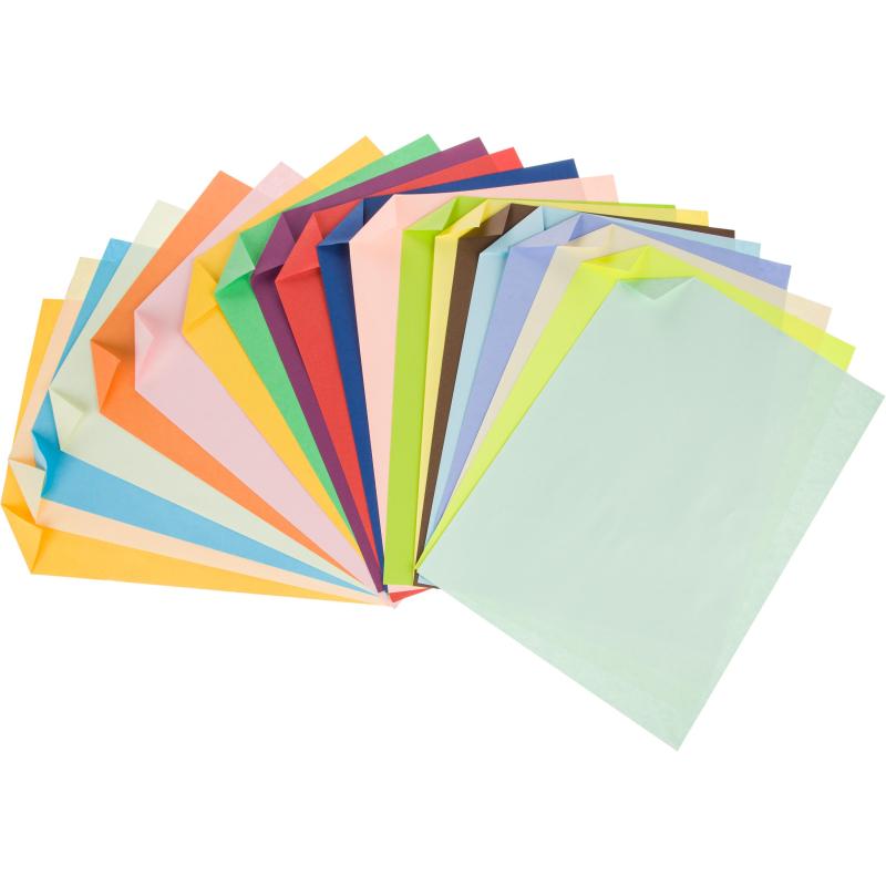 Бумага цветная Комус Класс ColorPics А4,20л,20цв,тонированная в массе