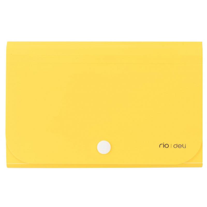 Папка органайзер Vivid на кнопке горизонтА6 12отдел РР 0,6мм  ассортимE5561