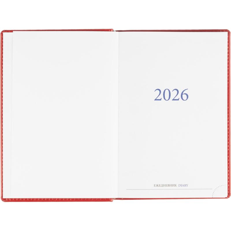 Ежедневник датированный 2026, красн, А5, 148x218 мм, 352 стр,АТТАСНЕ Agenda