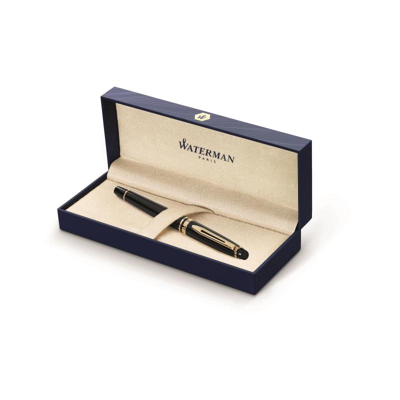 Ручка перьевая WATERMAN EXPERT S0951640 черн. корп, син чернила 0,5мм Франц