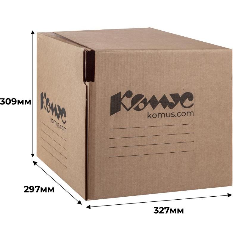 Короб архивный гофрокартон Комус на липучке 327x297x309 мм бурый до 3000 л