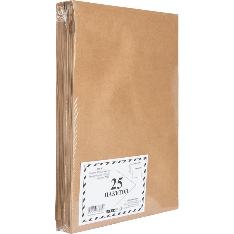 Пакет крафт B4 стрип Largepack250х353х40 120г 200шт/уп/6306