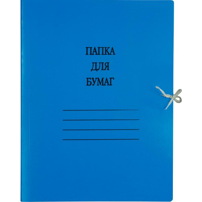 Папка с завязками Дело 300гр/м2 мелованный 4 цвета, 20 шт/уп