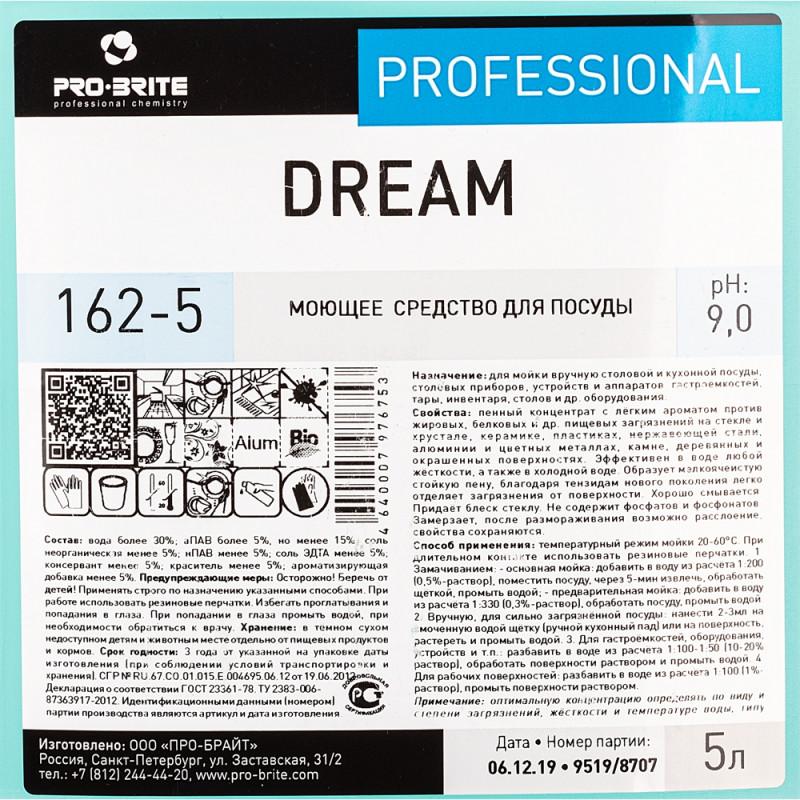 Профхим д/посуды д/ручного мытья Pro-Brite/DREAM (162-5), 5л