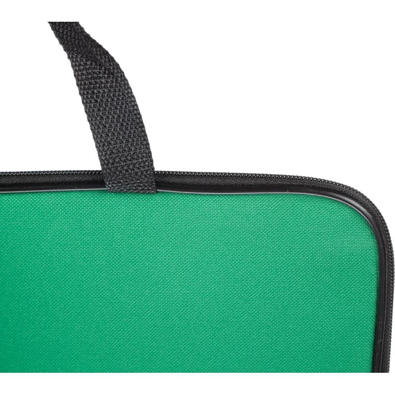 Папка-портфель А4 ручка из тесьмы зеленый/1Ш421_6265