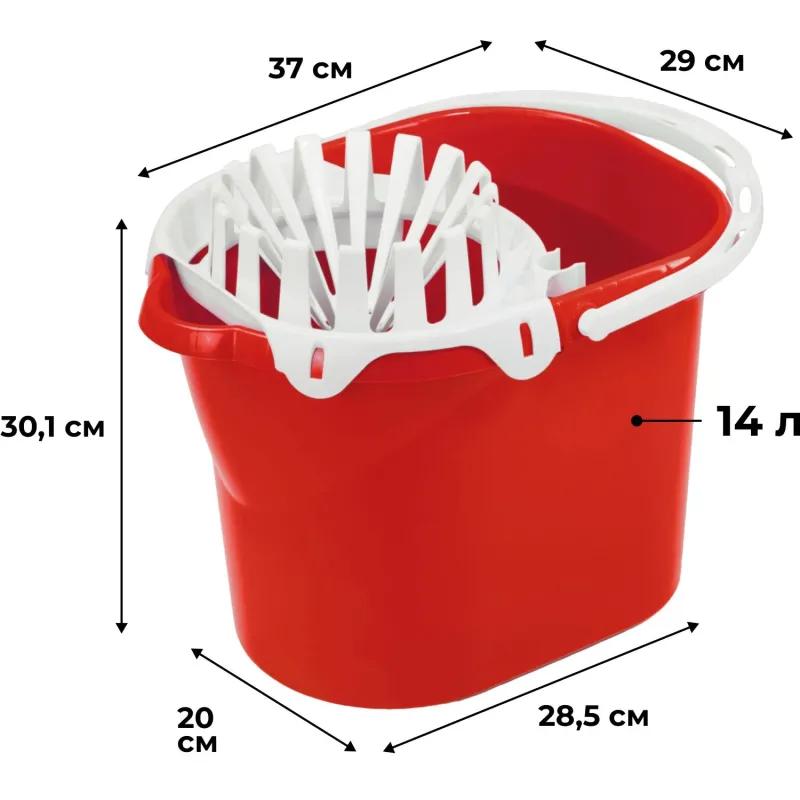 Ведро SYR Easy Squeezy 14 л красное