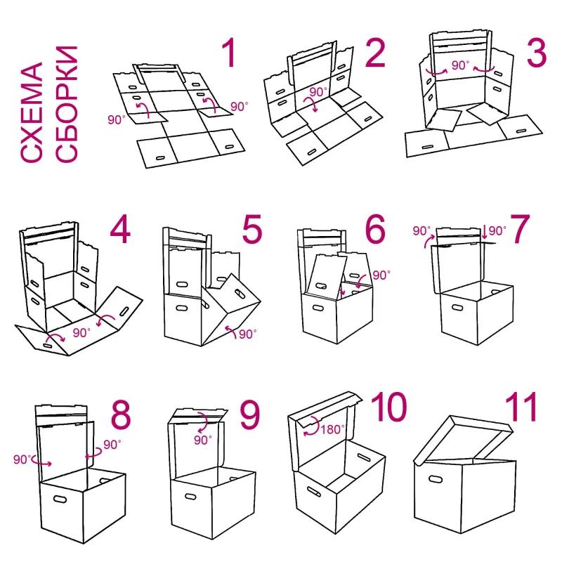 Короб архивный Attache Делопроизводство с крышкой 480x325x295мм, T26