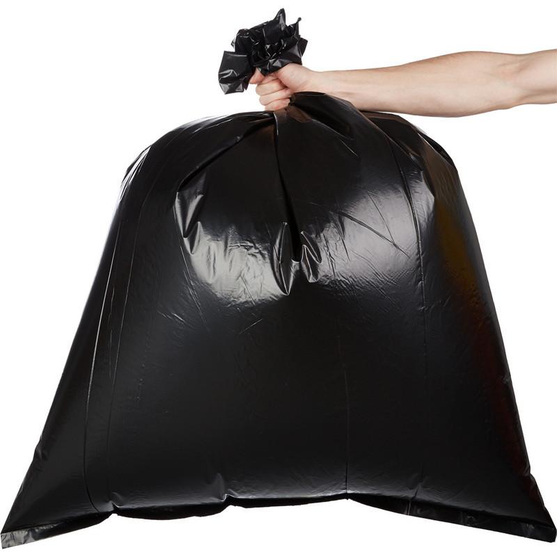 Мешки для мусора ПВД 160л 90x110см 50мкм черные 10шт/рул_Green Pack