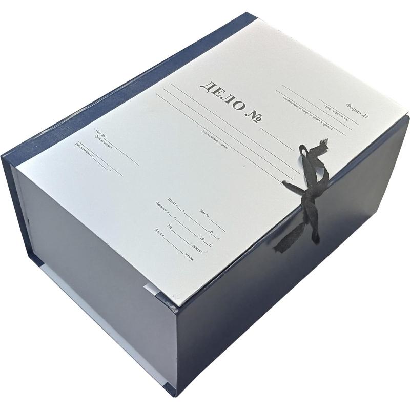 Короб архивный Attache Дело Форма 21,150мм карт/ бумв.син. кореш,.разборный