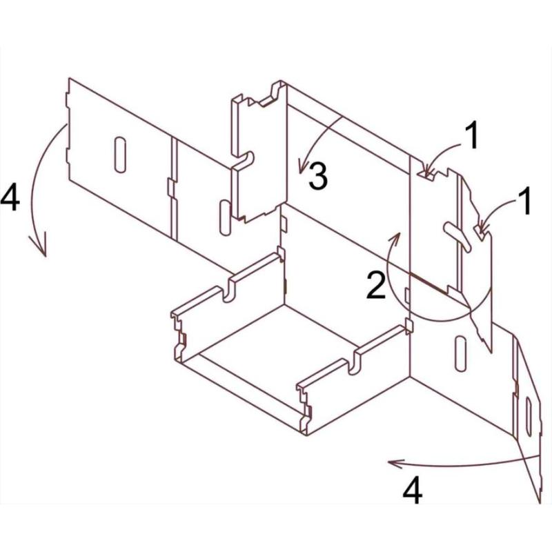 Короб архивный Комус на 6 папок 75мм, надстраив.,крышка
