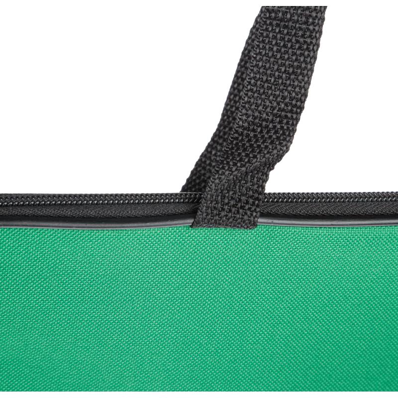 Папка-портфель А4 ручка из тесьмы зеленый/1Ш421_6265