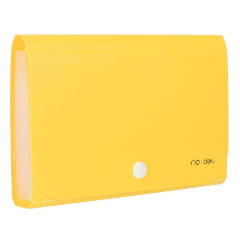 Папка органайзер Vivid на кнопке горизонтА6 12отдел РР 0,6мм  ассортимE5561