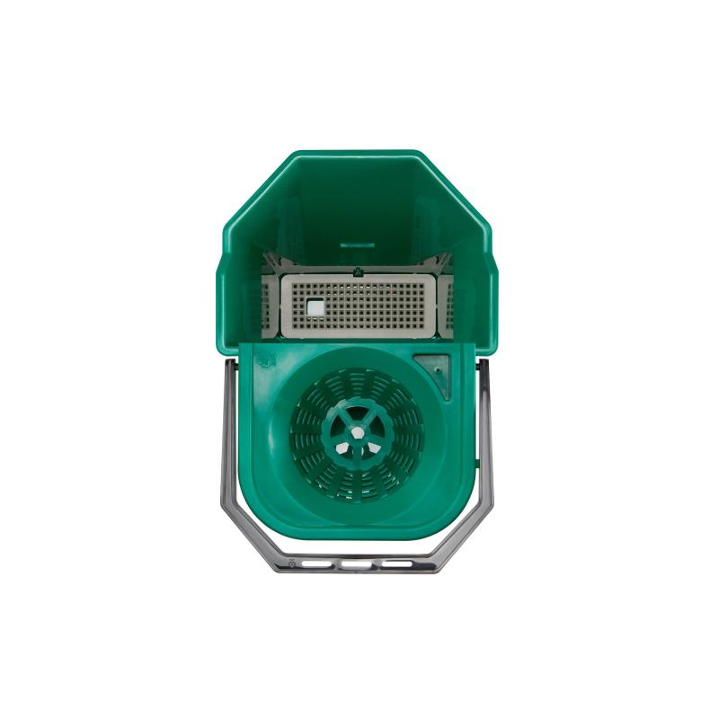 Ведро SYR 15л (раб.6л) Bull Dog переносное с ручным отжимом зеленое 950897