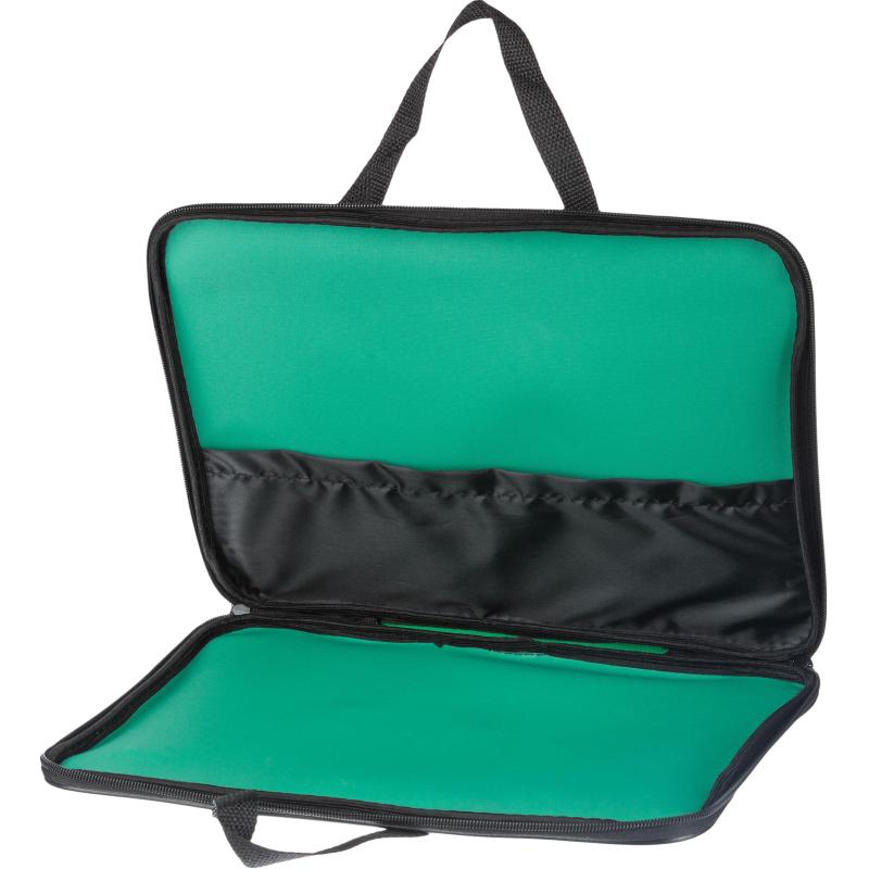 Папка-портфель А4 ручка из тесьмы зеленый/1Ш421_6265