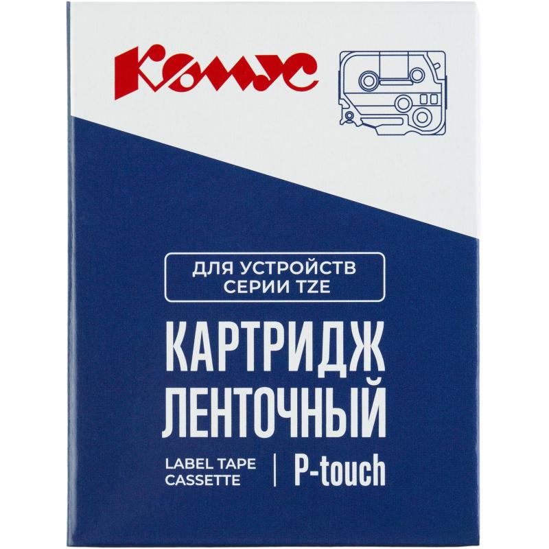 Картридж Комус TZE-232(Brother TZE-232 красный на белом ,12мм/8м)