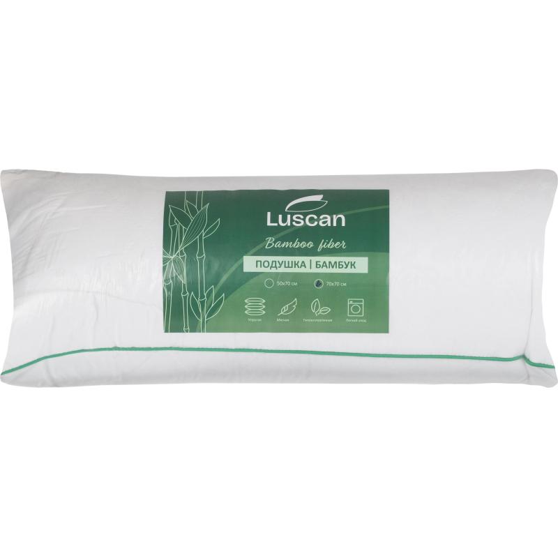 Подушка Luscan 70х70 см стеганая микрофибра, с цветным кантом