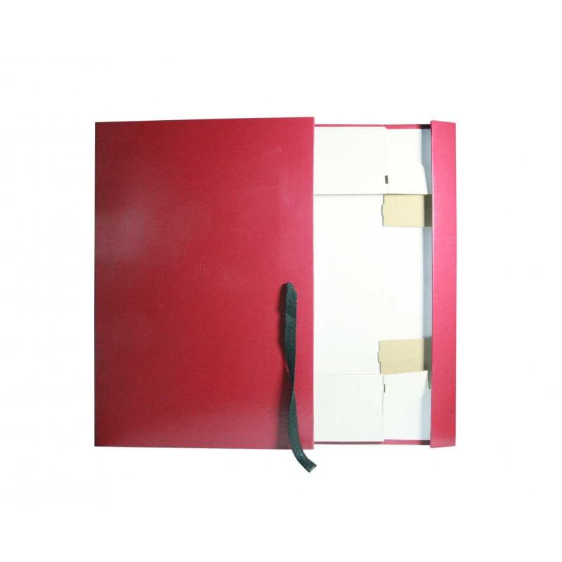 Папка архивная складная 70мм  цвет бордо