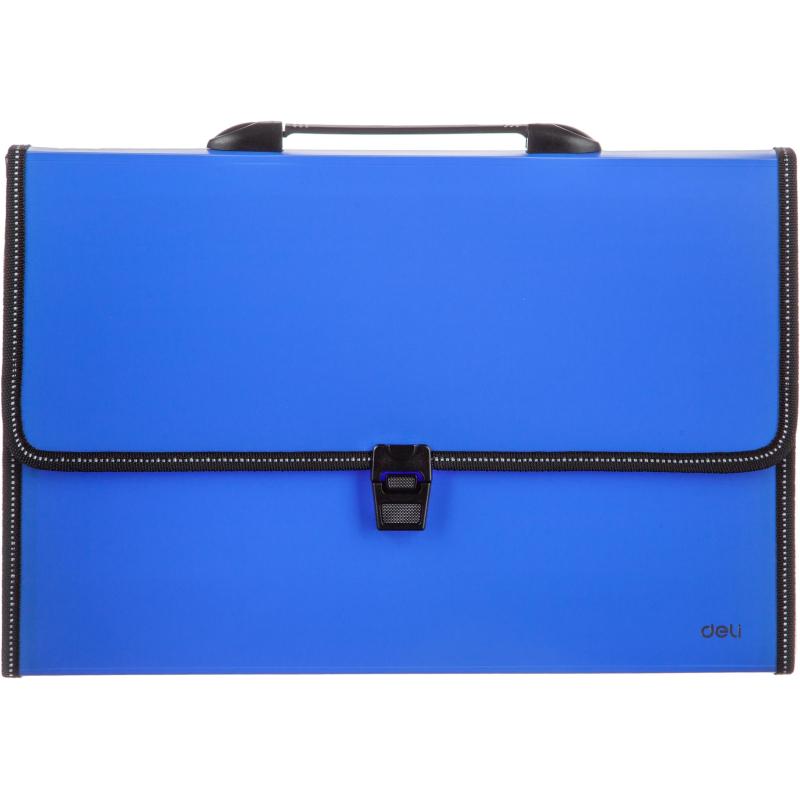 Папка-портфель Deli, А4+, 13 отдел, цвет в асс EB40602