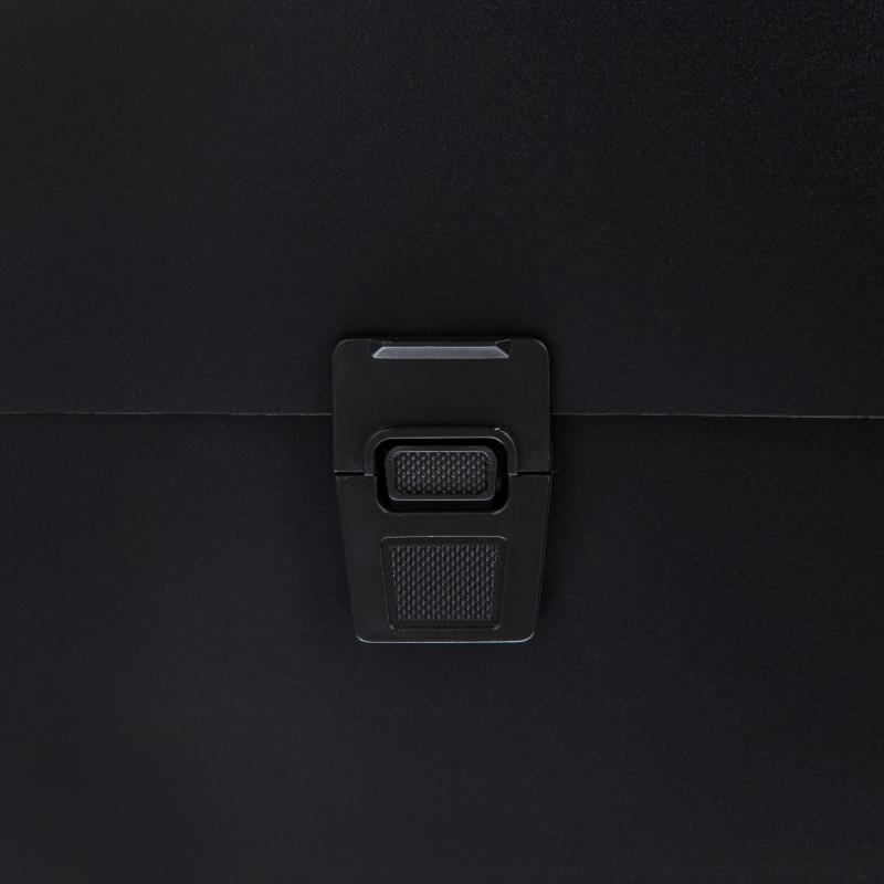 Портфель-картотека Комус 12 отд. А4, черный