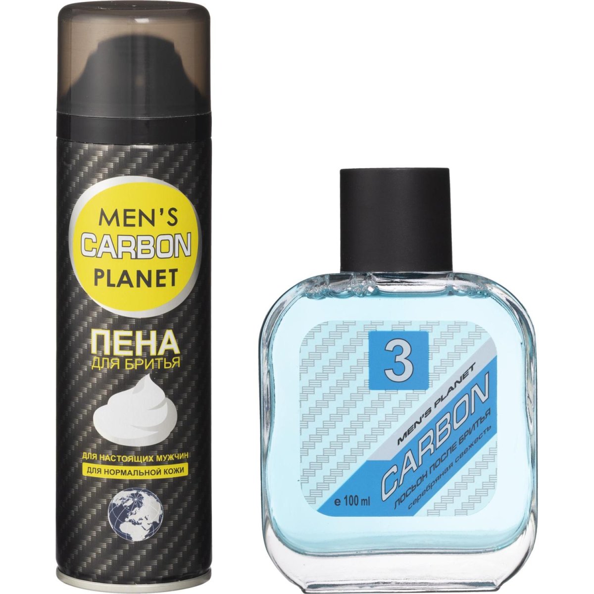 Подарочный набор Men's Planet  Carbon3 Шампунь 250 + Гель д/душа 250мл муж