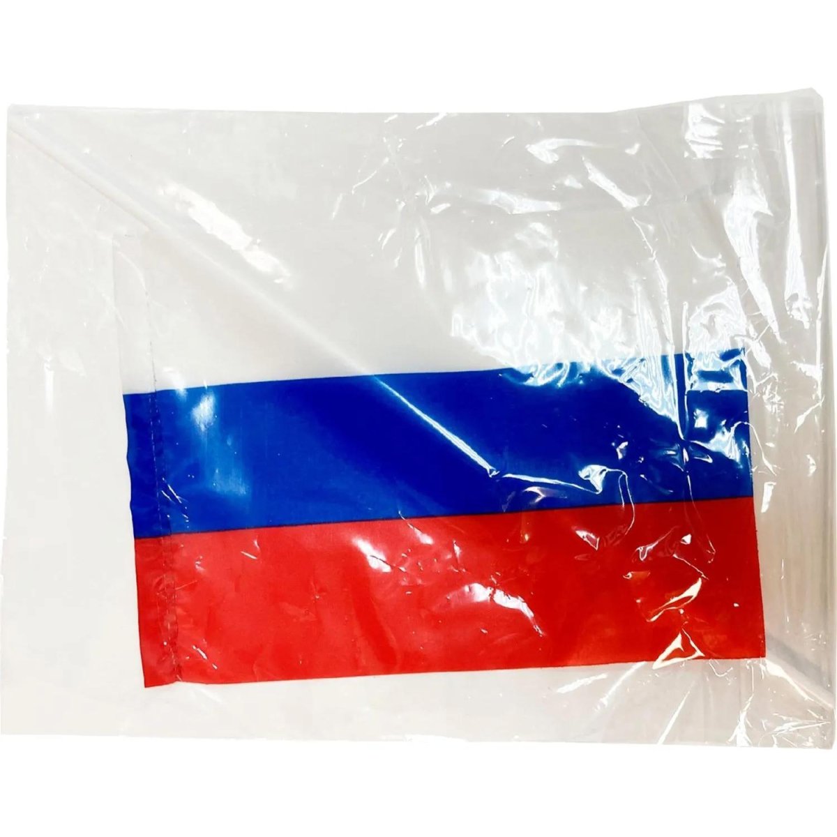 Флаг РФ 12*18см, с флагштоком 40см