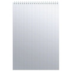 Блокнот на спирали А4 60л. бордо картон д/лог.клет.14ш