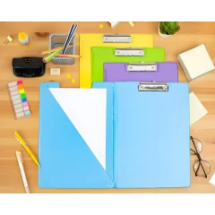 Папка-планшет с зажимом и крышкой Attache Bright colours A4 голубой