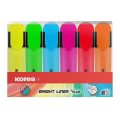 Набор текстовыделителей Kores BRIGHT LINER PLUS,ск нак,0,5-5мм,6цв