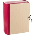 Папка архивная 120мм крафт/бумвинил 4 завязки, бордовая
