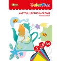 Набор цветного и белого картона  5л.5цв.+5л.А4 мелов Комус Класс ColorPics