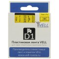 Картридж Vell VL-D-S0720730/40918 (9 мм, черн на желтом) для LM {vell40918