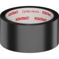 Клейкая лента армированная КОНТАКТ, 50ммx10м, 175мкм, черная (25326)